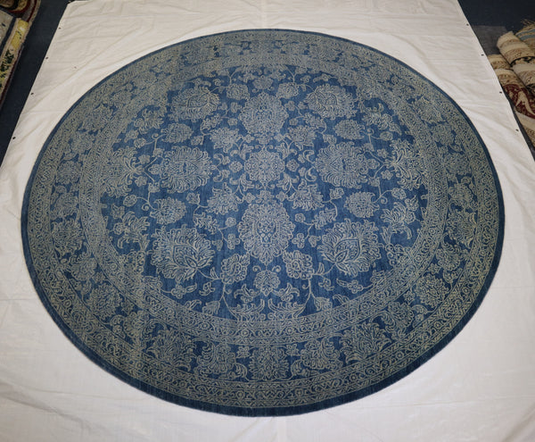 Oushak Rug, Traditional Rug, Hand Knotted Round Rug