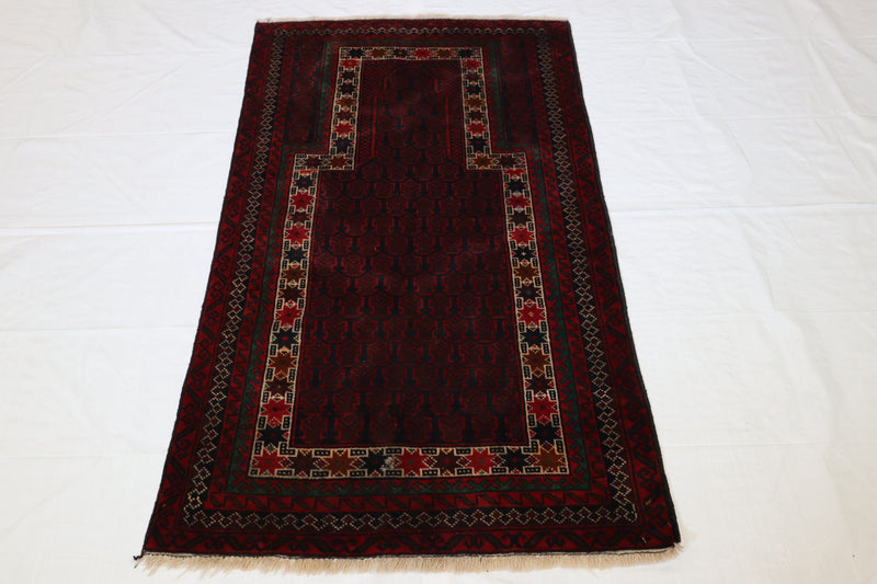 Oushak Design Rug, Wool Afghan Rug, 3x5 Area Rug