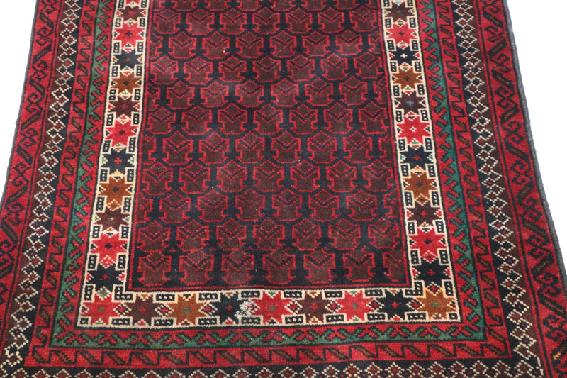 Oushak Design Rug, Wool Afghan Rug, 3x5 Area Rug