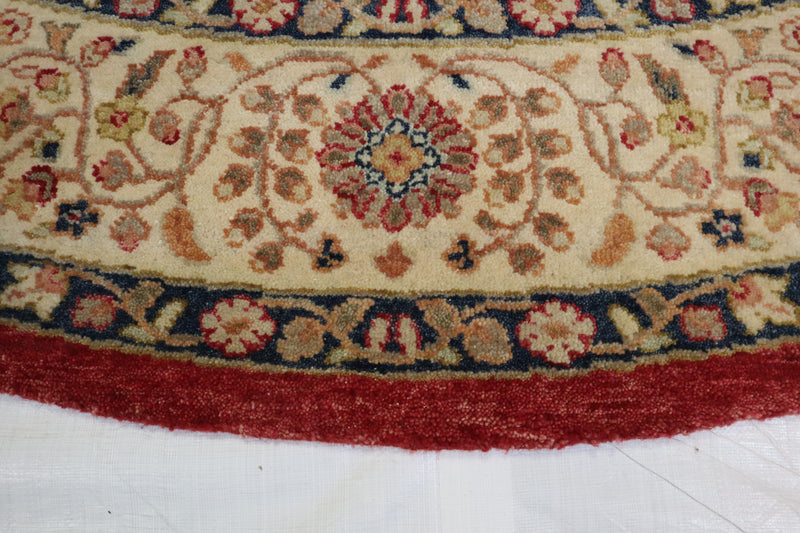 Oushak Round Rug, Indian Area Rug, 8x8 Round Rug