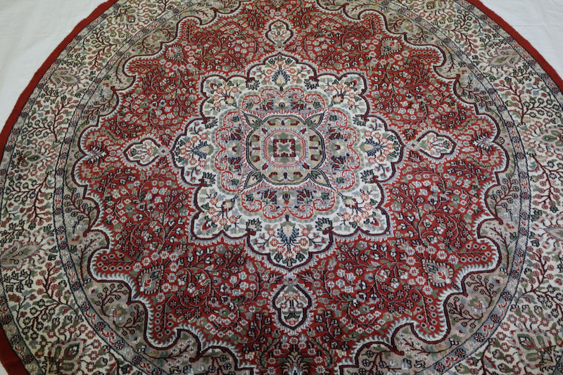 Colorful Rug, Persian Round Rug, Bright Colored Rug