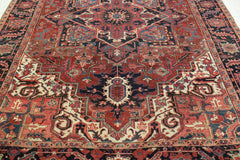 Heriz Rug, Persian Rugs, Colorful Area Rugs, 8x11 Rugs, Living Room Rugs 