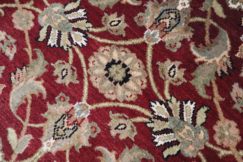 Oriental Round Rug, Colorful Rug, Hand Knotted Rug