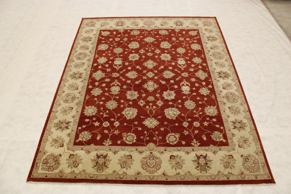 Oriental Rug, Knotted Rug, Vegetable Dye Rug, Red Rugs For Living Room