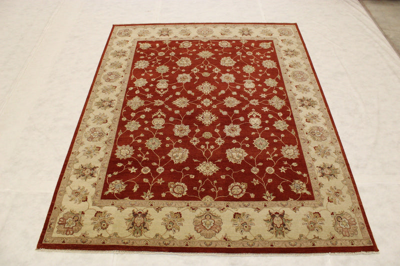 Oriental Rug, Knotted Rug, Vegetable Dye Rug, Red Rugs For Living Room