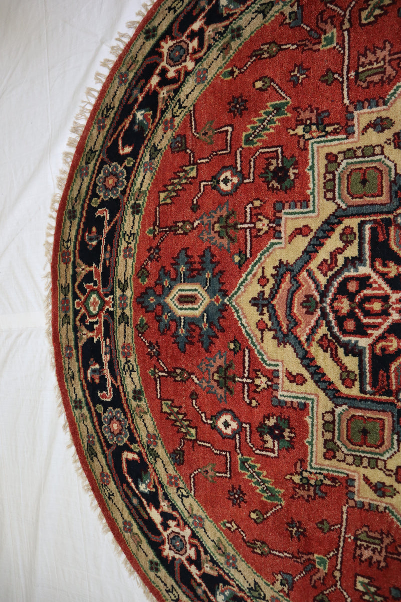 Serapi Rug, Indian Rug, Round Rug, Caucasian Rugs, 6x6 Rug