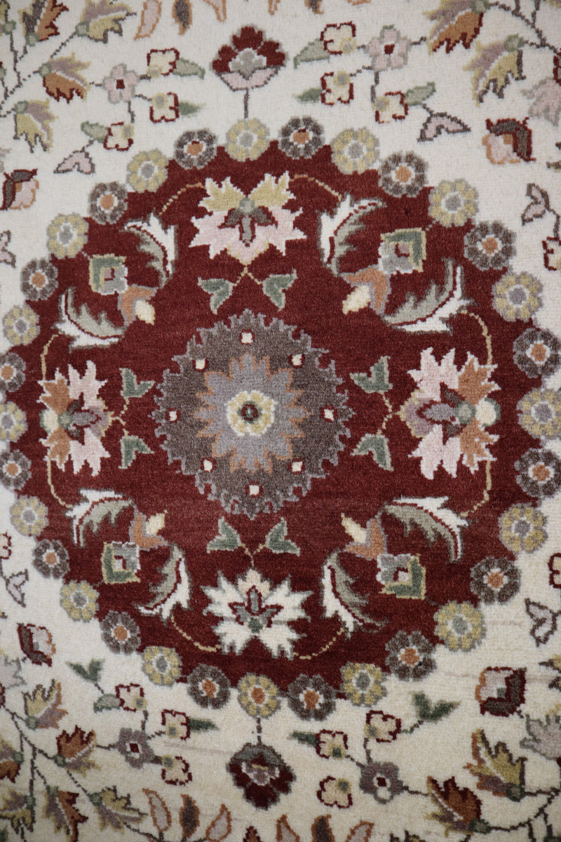 Pak Persian Rug, Hand Knotted Round Rug, Pakistani Rugs