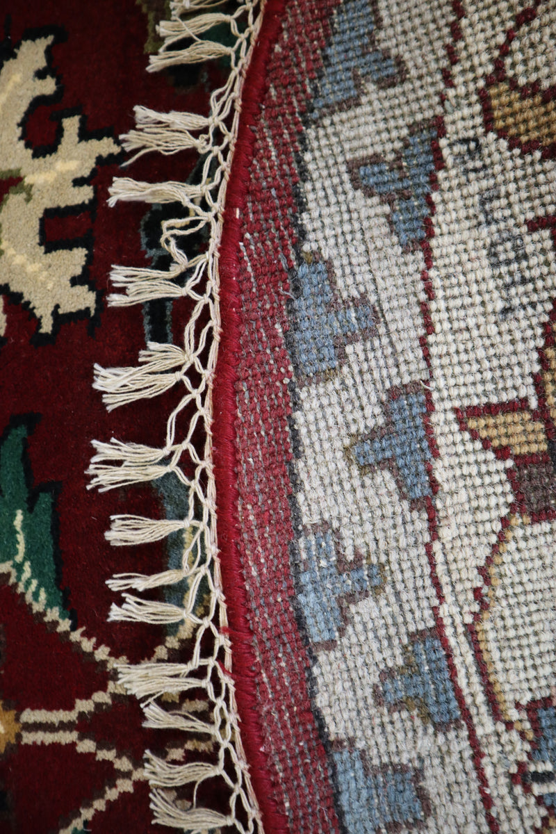 Turkish Design Rug, Round Rug, Hand Knotted Indian Rugs