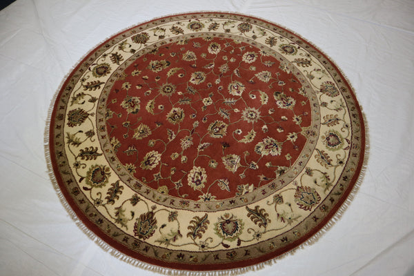 Silk Flower Rug, Round Rug, Authentic Rug, Hand Knotted Rugs