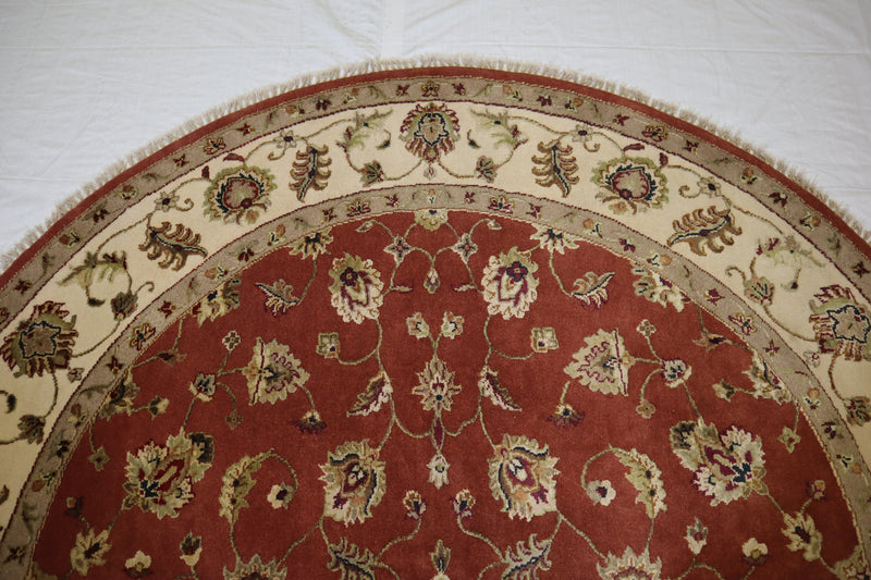 Silk Flower Rug, Round Rug, Authentic Rug, Hand Knotted Rugs