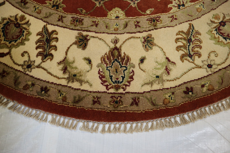 Silk Flower Rug, Round Rug, Authentic Rug, Hand Knotted Rugs