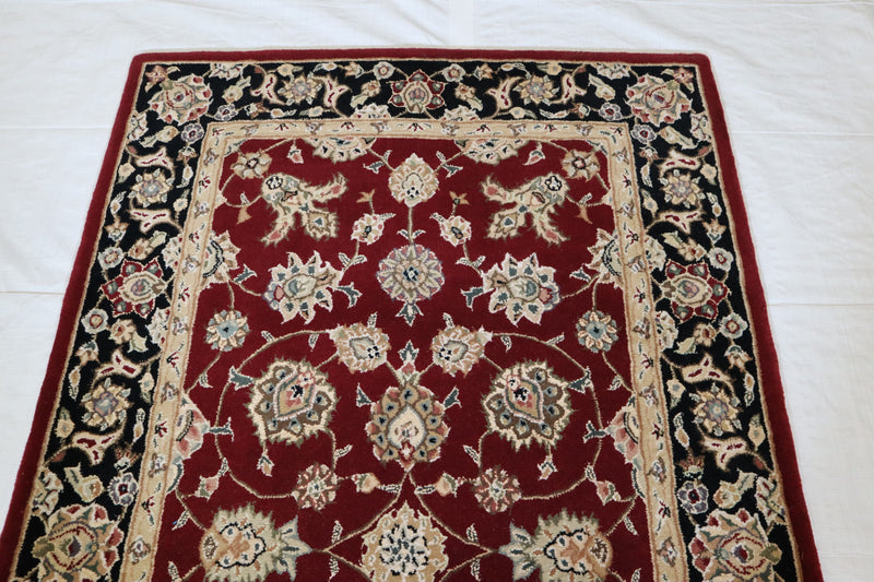 Geometric Rug, Floral Rug, Indian Rug, 3x5 Area Rug