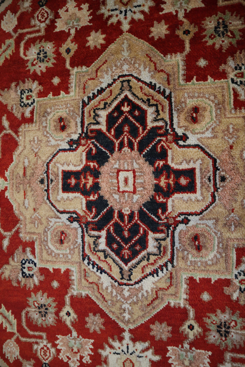 Serapi Rug, Persian Design Rug, Round Rug, Hand Knotted Indian Rugs