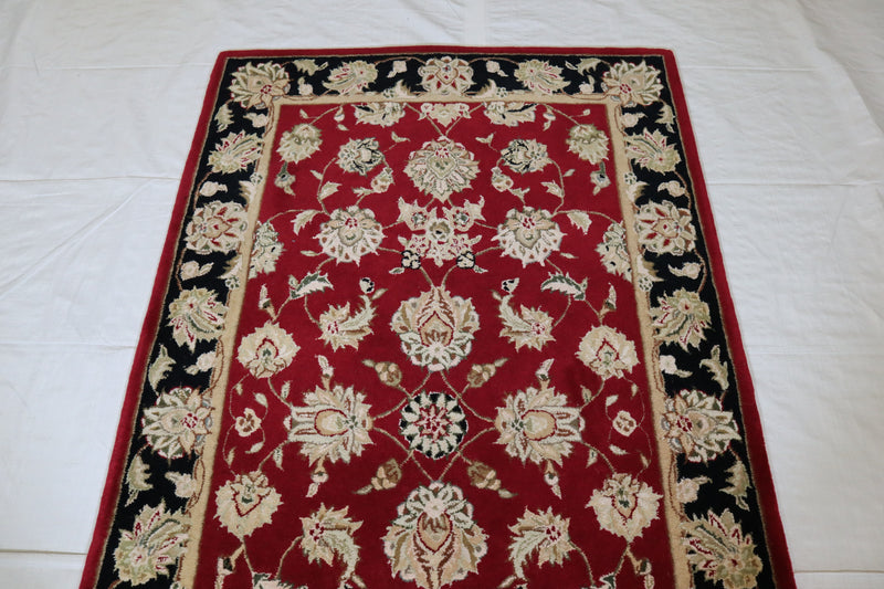 Floral Rug, Red Oriental Rug, Indian Rug