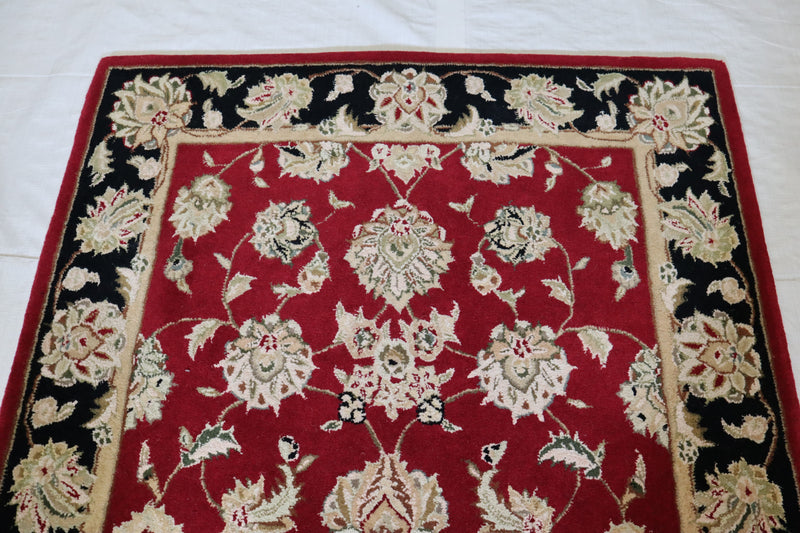 Floral Rug, Red Oriental Rug, Indian Rug