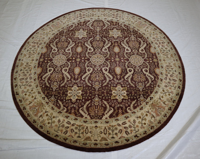 Indian Rug, Round Rug, Oushak Rug, Oriental Round Rug