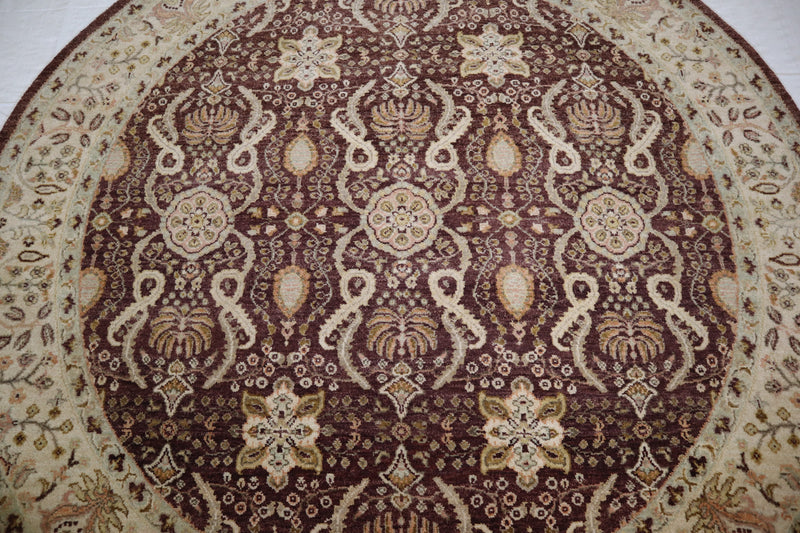 Indian Rug, Round Rug, Oushak Rug, Oriental Round Rug