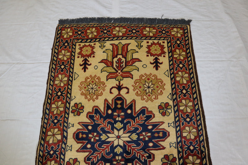 Afghan Kargahi Rug, Colorful Area Rug, Oriental Style Rug