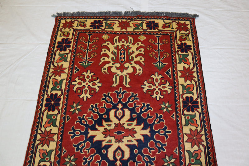 Afghan Kargahi Rug, Turkman Rug, Area Rug, Wool Rug