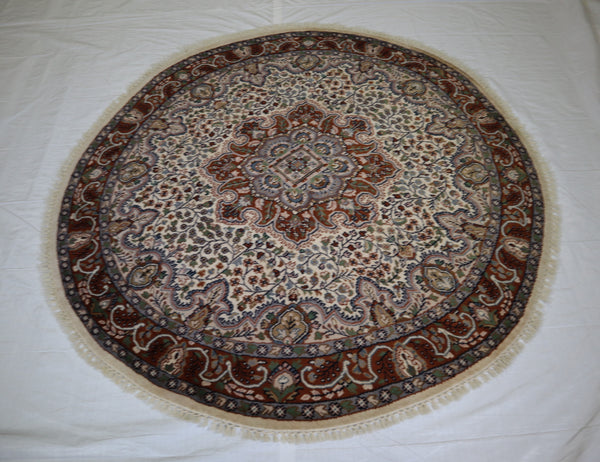 Persian Rug, Round Rug, Hand Knotted Rug, Authentic Rug