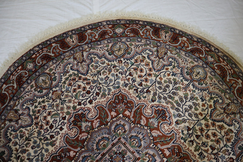 Persian Rug, Round Rug, Hand Knotted Rug, Authentic Rug