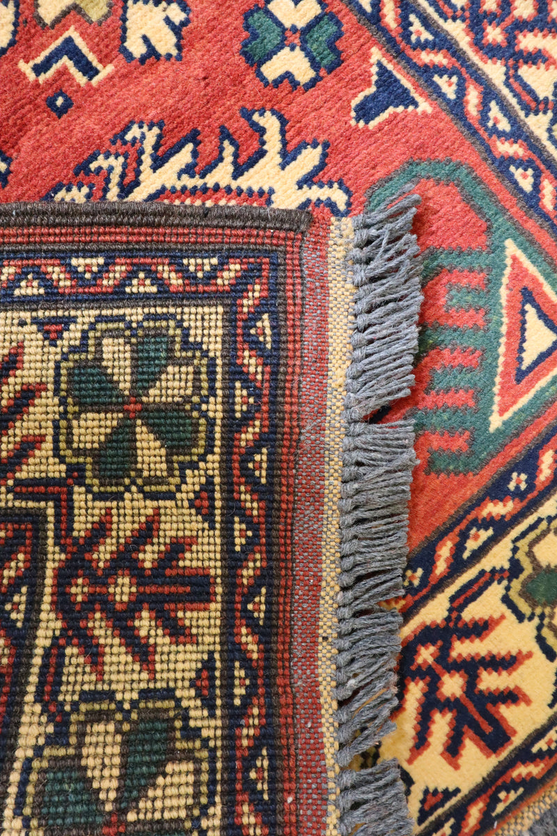 Afghan Kargahi Rug, Oriental Rug, Natural Multi, Wool Rug