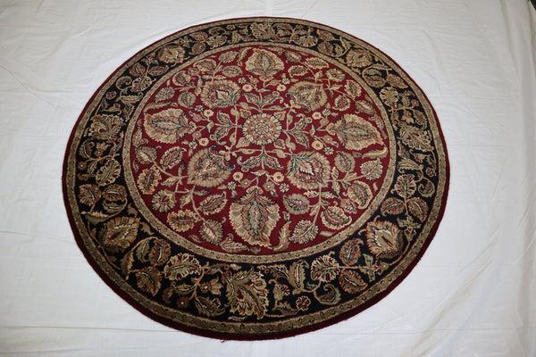 Jaipur Rug, Round Rug, Traditional Rug, Hand Knotted Indian Rugs