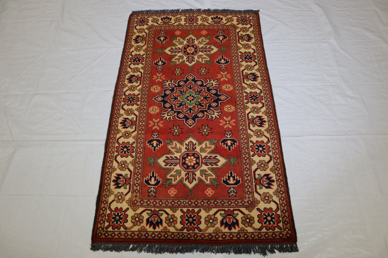 Afghan Kargahi Rug, 2x3 Area Rug, Hand Knotted Wool Rug