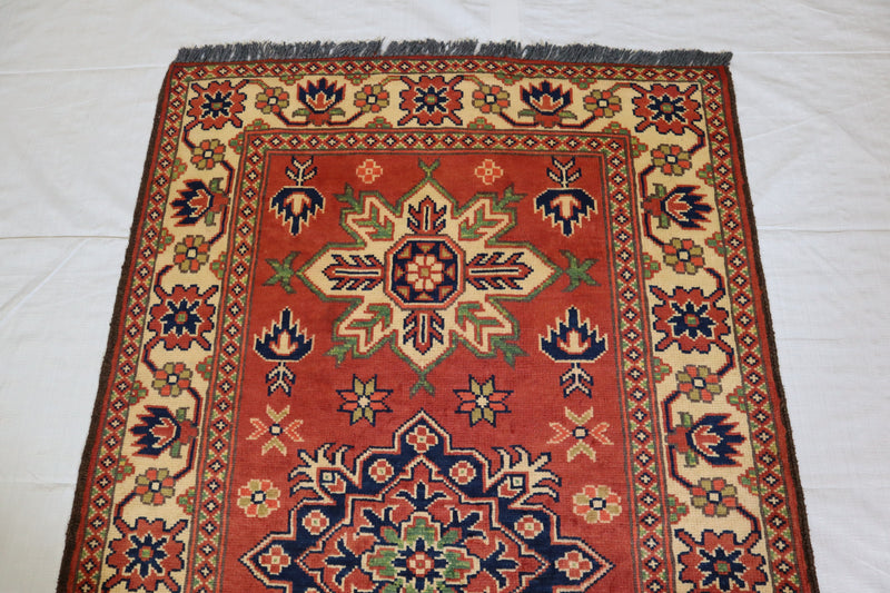 Afghan Kargahi Rug, 2x3 Area Rug, Hand Knotted Wool Rug