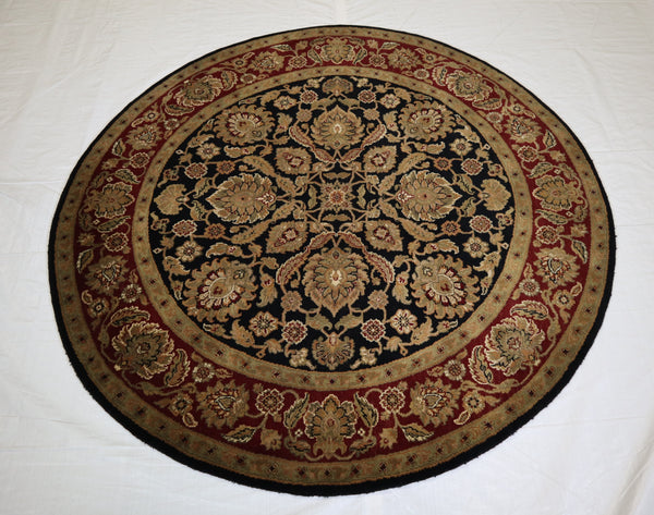 Round Rug, Jaipur Rug, Oriental Rug, Hand Knotted Indian Rugs