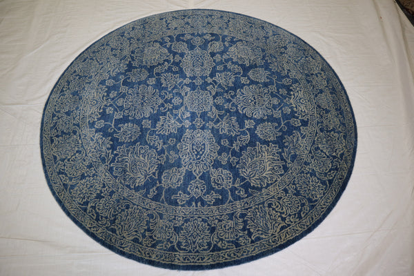 Oriental Rug, Round Rug, Oushak Design Rug, Indian Round Rug