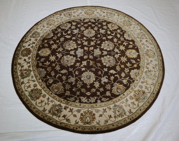 Persian Rug, Round Rug, Silk Flower, Authentic Rugs