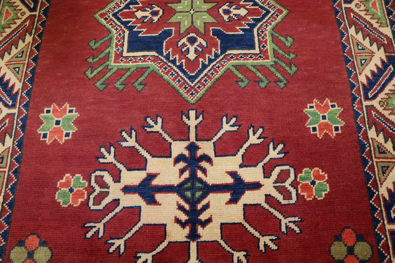 Afghan Kargahi Rug, Turkmen Rug, Hand Knotted Wool Rug