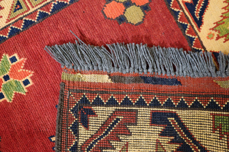 Afghan Kargahi Rug, Turkmen Rug, Hand Knotted Wool Rug