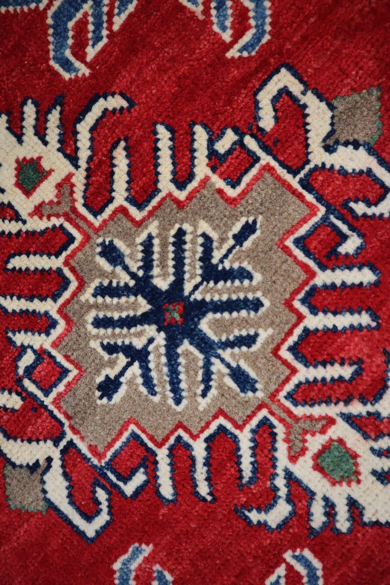 Kazak Rug, Tribal Rug, Round Rug, Colorful Rug, Afghan Rug