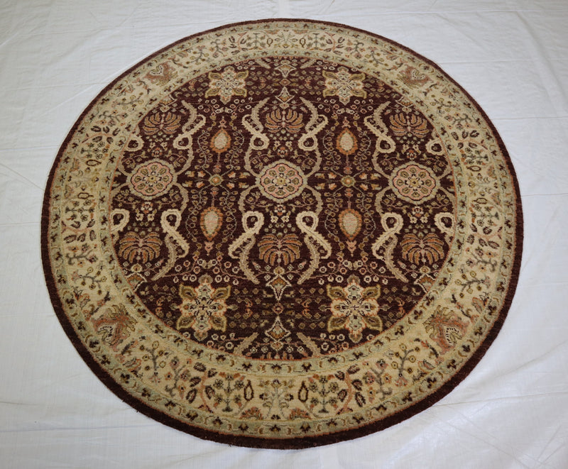 Round Rug, Oushak Rug, Indian Rug, Living Room Rug