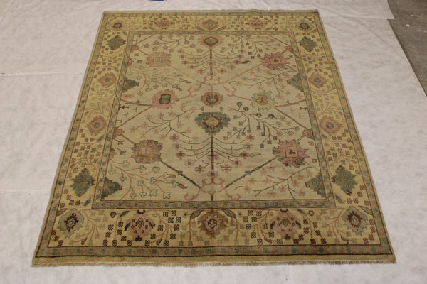  Antique Rug, Oushak Rug, Geometric Rug, How Big Is 8x10, Area Rugs g