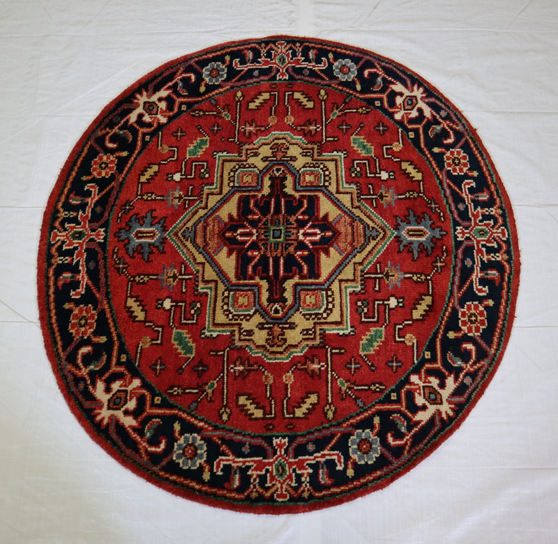 Serapi Rug, Round Rug, Oriental Style Rug, Rug For Bedroom