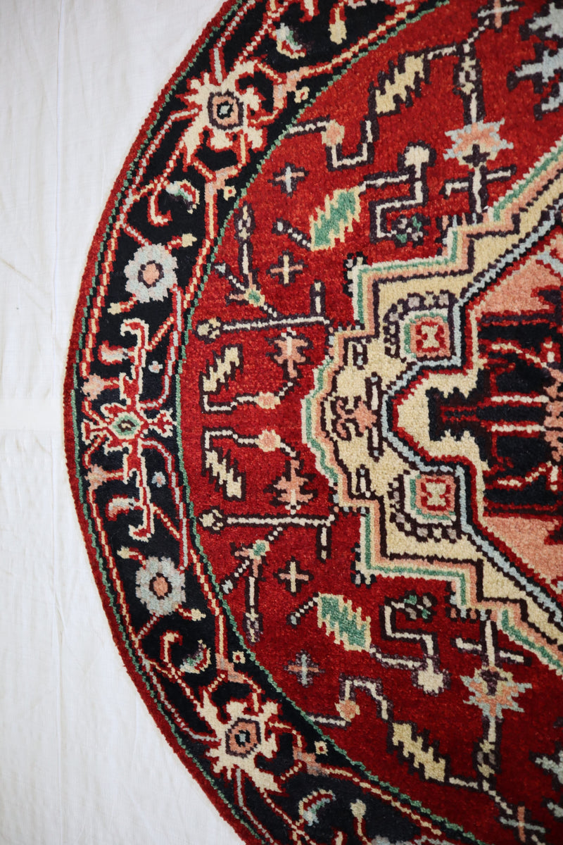 Serapi Rug, Authentic Rug, Oriental Round Rug, Kitchen Rug