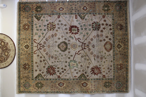 Antique Rug, Afghan Rugs, Oushak Rug, Geometric Rugs, 8x10 Rug 