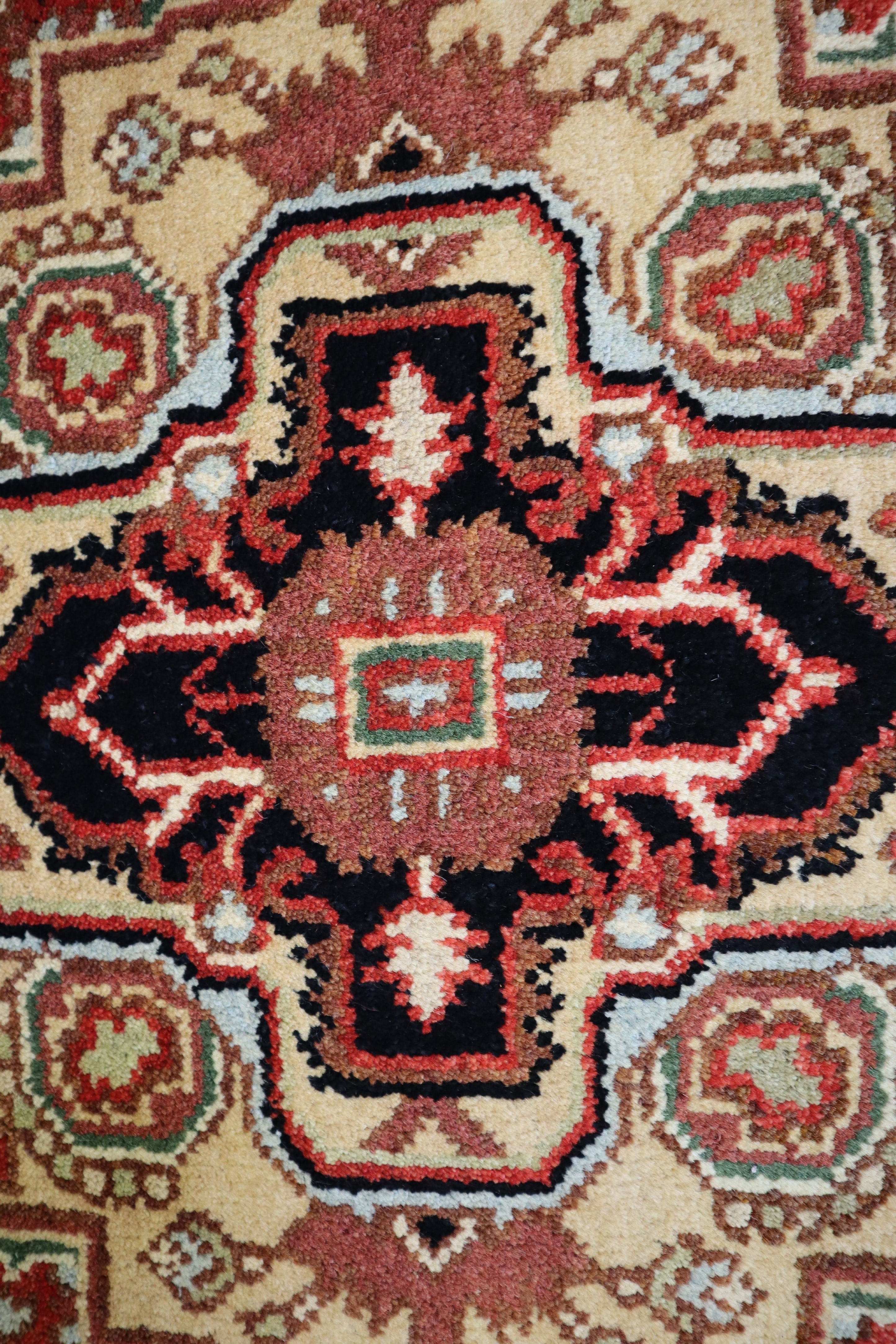 Serapi Rug, Persian Rug, Hand Knotted Round Rug, Wool Rug