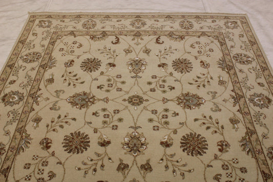 Oushak Rugs, Colorful Area Rugs, Knotted Rugs, India Rugs, 6x6 Rug  