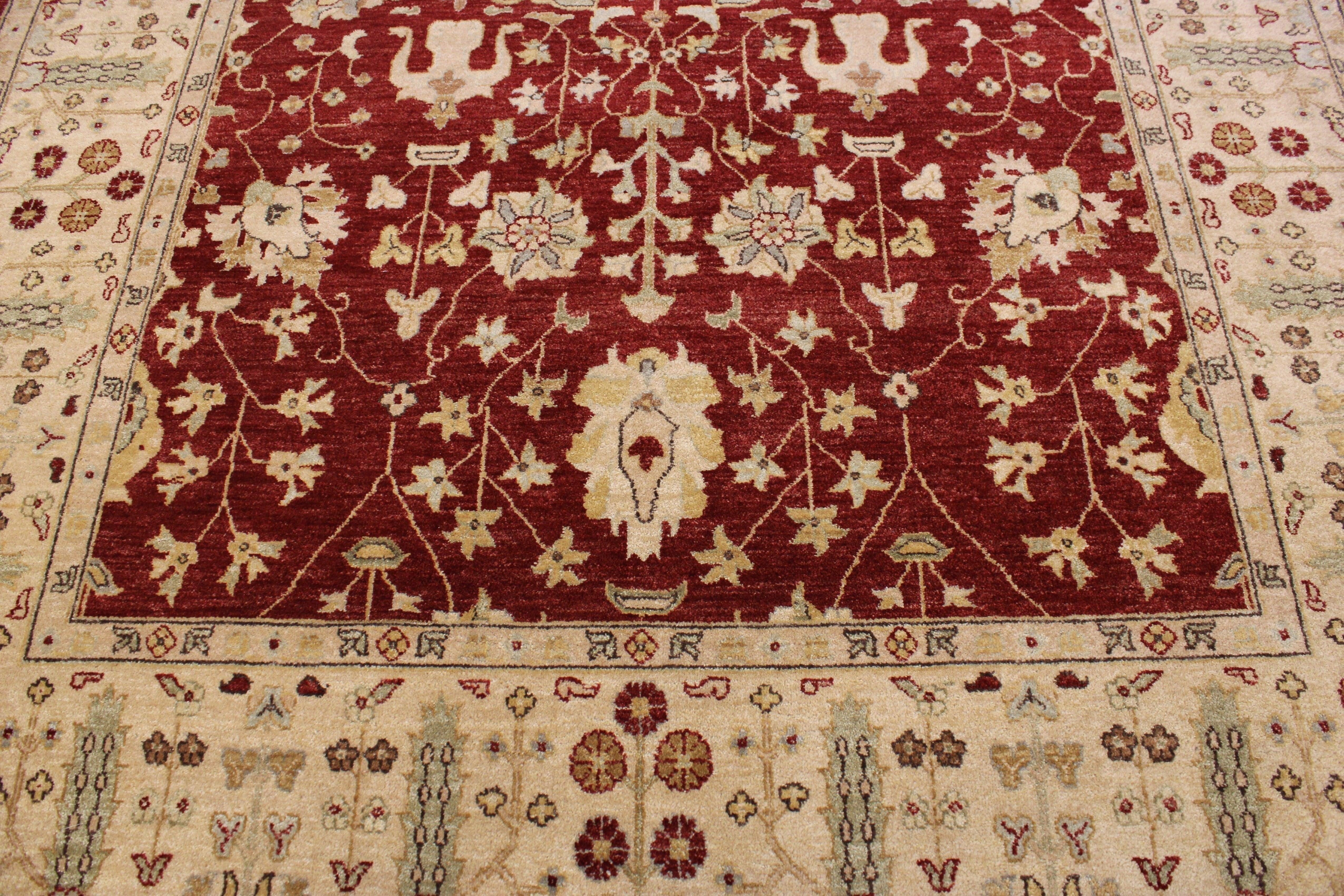 6'7" x 6'7" ft. Hand Knotted Oushak Puja Wool Rug