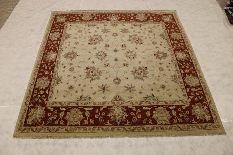 Beige Rug, Oushak Rug, Types Of Oriental Rugs, 8x8 Rugs, Living Room Rugs    