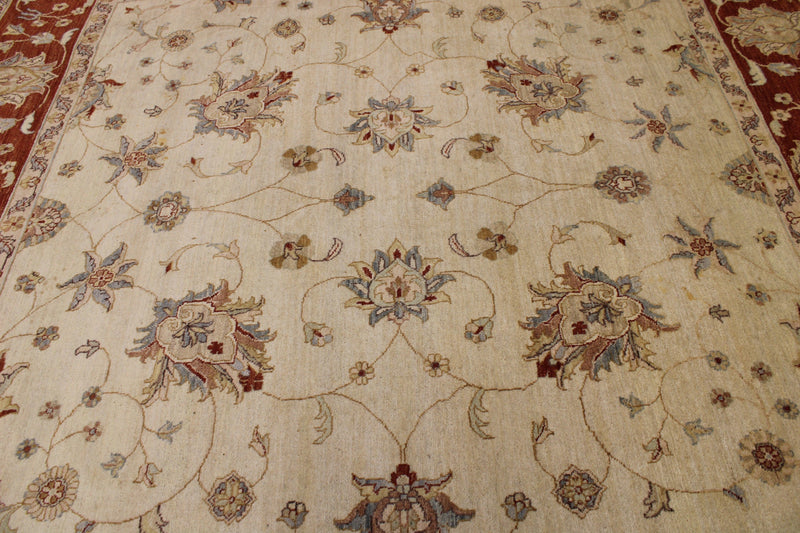 8'1" x 8'3" ft. Beige High Twist Hand Knotted Rug