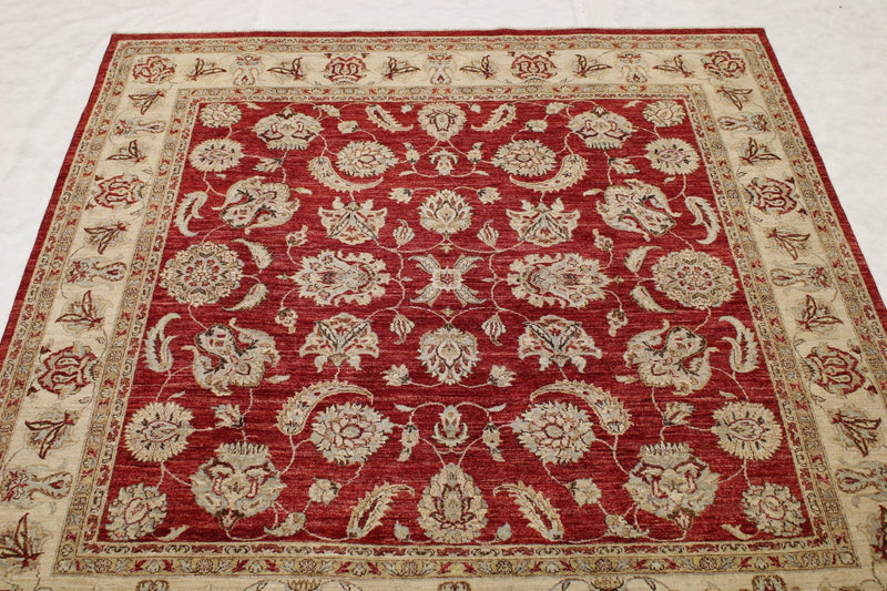 Chobi Rug, Afghan Rugs, Hand Knotted Rug, 9x9 Area Rugs, Dining Room Rug