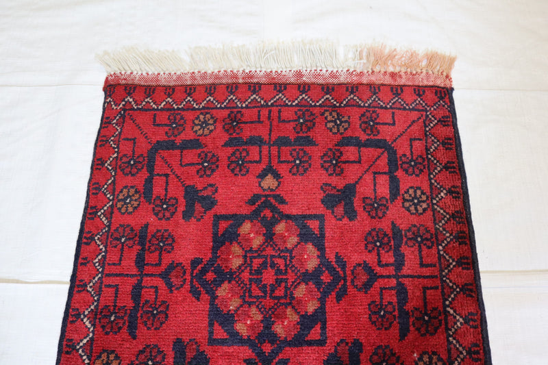 Red Tribal Rug, Afghan Turkman Rug, Khal Mohammadi Rug