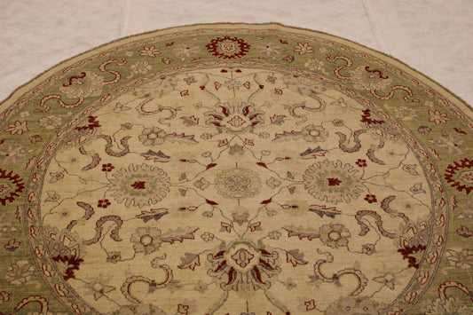 Ivory Rug, Round Rug, Oushak Rug, Afghan Rugs, Dining Table Rug 