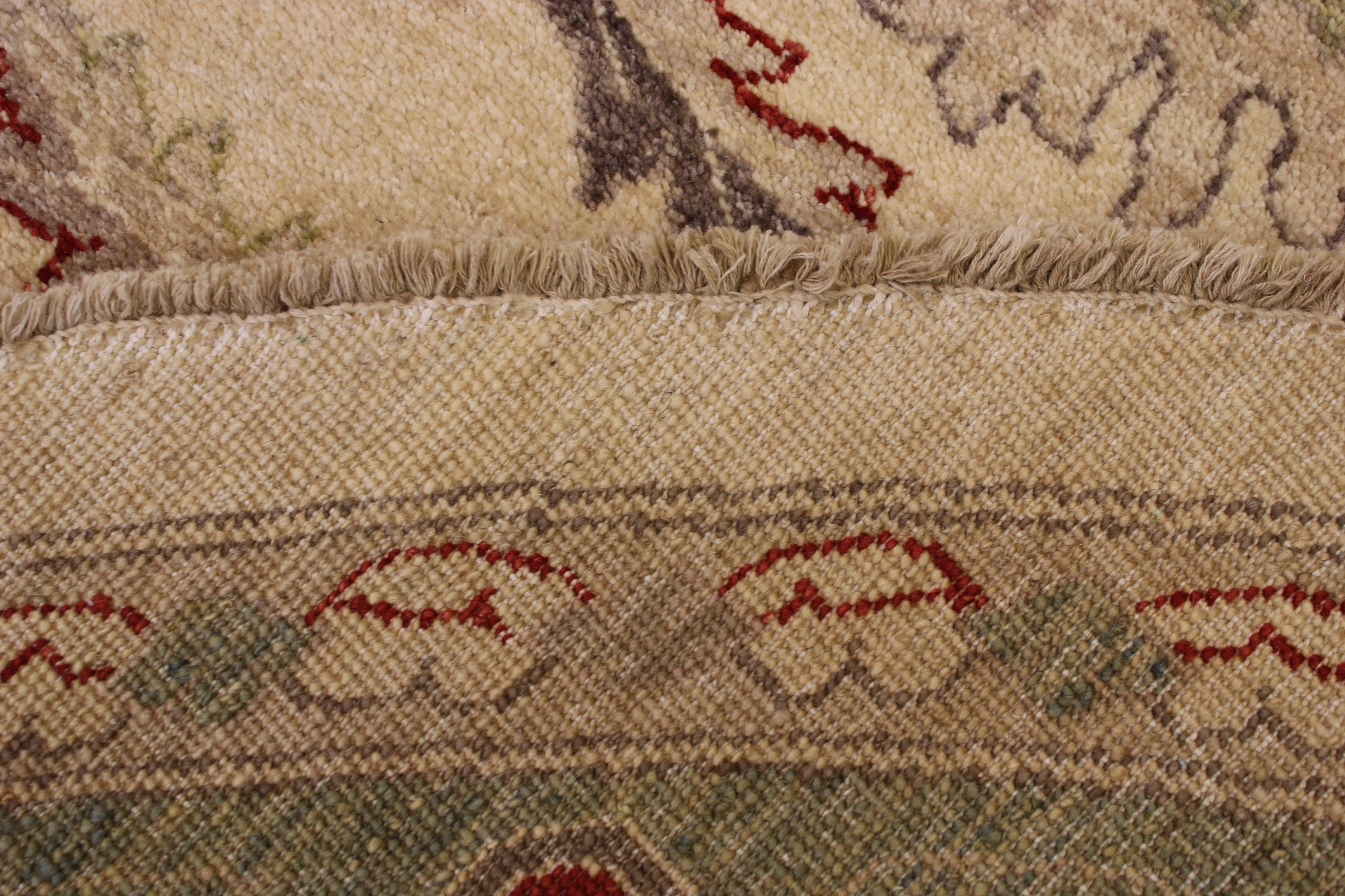 Ivory Rug, Round Rug, Oushak Rug, Afghan Rugs, Dining Table Rug 