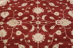 Red Round Rug, Oriental Rug, Knotted Rug, Kitchen Round Rug, Rug Decor 